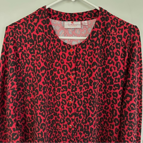 NWT Quacker Factory Soft Knit Animal Print Cardigan, Size M - Picture 3 of 12